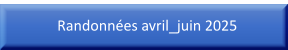 Randonnées avril_juin 2025